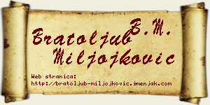 Bratoljub Miljojković vizit kartica